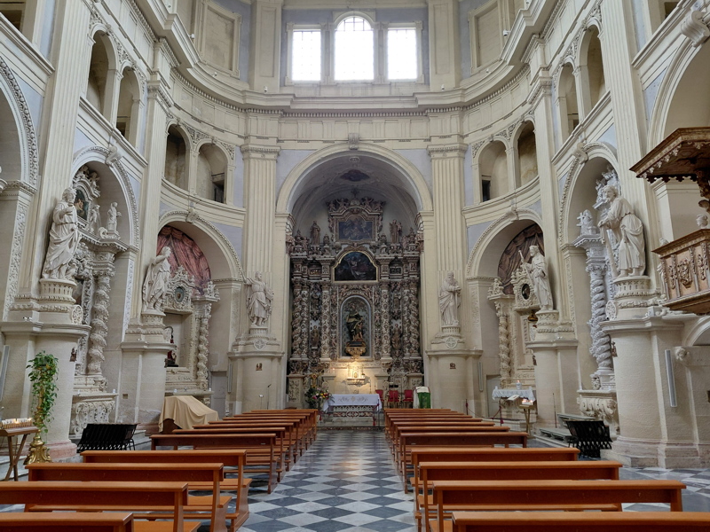 Interior of the Chiesa di San Matteo (Church of Saint Matthew) in Lecce, Italy